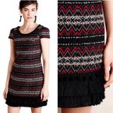 Anthropologie Dresses | Anthropologie Vanessa Virginia Jinete Fringe Dress | Color: Black/Red | Size: 8