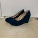 Nine West Shoes | Nine West Wedge Teal Shoes. | Color: Black | Size: 6