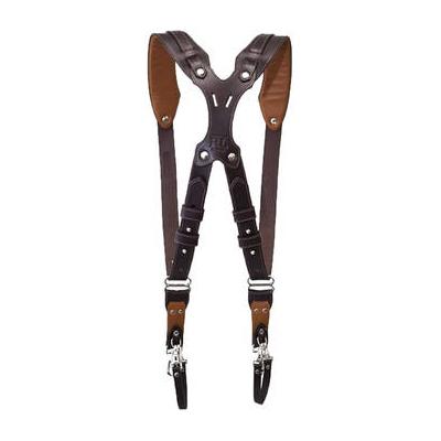 RL Handcrafts Clydesdale Pro-DLX Dual Leather Camera Harness (Large, Coffee/Tan) CDLXCFT-L-004