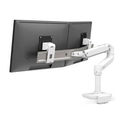 Ergotron LX Desk Dual Direct Arm Mount with Low-Profile Clamp (White) 45-627-216