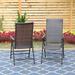 Lark Manor™ Alyah Folding Reclining Patio Dining Armchair w/ Adjustable Backrest in Black | 42 H x 23 W x 26.5 D in | Wayfair