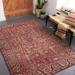 Red/Yellow 108 x 0.08 in Area Rug - Langley Street® Fleckenstein Oriental Red Area Rug Polyester | 108 W x 0.08 D in | Wayfair