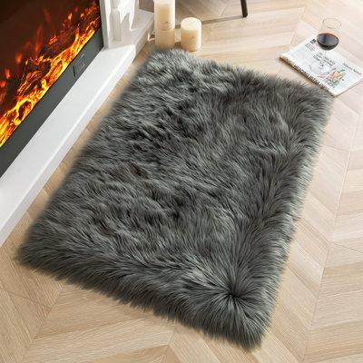 gray and brown runner rug