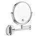 Everly Quinn 8 Inch Led Wall Mount Two-sided Magnifying Makeup Vanity Mirror Metal in Gray | 13.38 H x 16.9 W x 3 D in | Wayfair