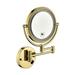 Everly Quinn 8 Inch Led Wall Mount Two-sided Magnifying Makeup Vanity Mirror Metal in Yellow | 13.38 H x 16.9 W x 3 D in | Wayfair