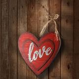 The Holiday Aisle® Heart Door Mural Wood in Brown/Red | 14 H x 14 W x 1 D in | Wayfair 1F51B15F7B954B68AC313BB6BB828E8A