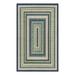 Black 24 x 0.3 in Area Rug - Beachcrest Home™ Tavion Geometric Blue/Gray/Green Indoor/Outdoor Area Rug, Polypropylene | 24 W x 0.3 D in | Wayfair