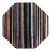 Black 63 x 0.75 in Area Rug - Beachcrest Home™ Prentice Striped/Orange/White Area Rug Polyester | 63 W x 0.75 D in | Wayfair