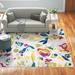 White Rectangle 10' x 14' Area Rug - Andover Mills™ Holle Floral Power Loom Area Rug in/Navy Blue/Yellow 120.0 x 0.5 in blue/green/indigo/navy/orange/pink/red/yellow | Wayfair