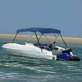 Arlmont & Co. Bimini Top Canvas Cover Canopy w/ Aluminum Frame Bimini Top for Boat | 53.9 H x 77.2 W x 95.67 D in | Wayfair