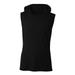 A4 N3410 Men's Cooling Performance Sleeveless Hooded T-shirt in Black size Medium | Micro Polyester interlock A4N3410