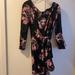 Free People Other | Floral Free People Romper | Color: Black/Pink | Size: S