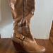 Nine West Shoes | Nine West Wedge Riding Boots | Color: Brown/Tan | Size: 9.5