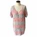 Free People Dresses | Free People Boho Pink & Gray Knit Cover Up Dress | Color: Gray/Pink | Size: S