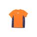 Under Armour Active T-Shirt: Orange Color Block Sporting & Activewear - Kids Girl's Size Small