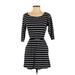 Forever 21 Casual Dress: Blue Stripes Dresses - Women's Size Small