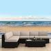 Wade Logan® Suffern 7 Piece Rattan Sunbrella Sectional Seating Group w/ Cushions Synthetic Wicker/All - Weather Wicker/Wicker/Rattan | Outdoor Furniture | Wayfair