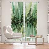 East Urban Home Finding Balance Abstract Room Darkening Thermal Rod Pocket 2 Piece Curtain Panel Set Synthetic in Green/Blue | 61 H in | Wayfair