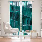East Urban Home Jemine Color Intoxication I Room Darkening Thermal Rod Pocket 2 Piece Curtain Panel Set Synthetic in Green/Blue | 61 H in | Wayfair