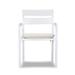 Joss & Main Vivant Aluminum Outdoor Dining Armchair w/ Cushion in White | 32.75 H x 22.5 W x 22 D in | Wayfair D5B191FE518548F2823D5F2AB1CEA3F5