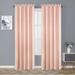 Eider & Ivory™ Wiegand Luxurious Solid Semi-Sheer Rod Pocket Curtain Panels Polyester in Pink | 84 H x 52 W in | Wayfair