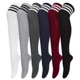 Free People Accessories | 6 Pairs Thigh High Socks Over The Knee Socks | Color: Black | Size: Os