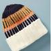 Anthropologie Accessories | Anthropologie Painterly Cable-Knit Beanie - Navy | Color: Blue/Cream | Size: Os