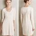 Anthropologie Dresses | Anthro Saturday Sunday Thermal Henley Waffle Knit Dress Tunic Sz M Loungewear | Color: Cream | Size: M