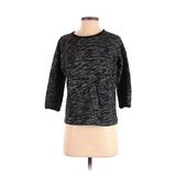 Madewell Sweatshirt: Black Marled Tops - Women's Size X-Small