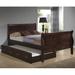 Glory Furniture Louis Phillipe Sleigh Bed w/ Trundle Wood in Brown | 44 H x 59 W x 87 D in | Wayfair G3125G-FTB