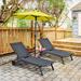 Wade Logan® Pryer Aluminum Fabric Outdoor Patio Lounge Chair w/ Adjustable Reclining Metal | 13 H x 76 W x 23 D in | Wayfair