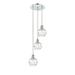 Innovations Lighting Bruno Marashlian Athens Deco Swirl 12 Inch 3 Light Multi Light Pendant - 113B-3P-BK-G1213-6