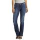 Silver Jeans Co. Damen Suki Curvy Fit Mid Rise Slim Bootcut Jeans, Vintage Dark Wash, 36W x 33L