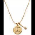 Kate Spade Jewelry | Kate Spade Nwot Gold-Tone Onward And Upward Disc & Pav Arrow Pendant Necklace | Color: Gold | Size: Os