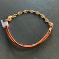 Madewell Jewelry | Madewell Nwot Double Leather Chain Bracelet | Color: Gold | Size: Os