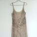 Zara Dresses | Beaded Dress | Color: Tan | Size: S