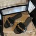 Burberry Shoes | Burberry Black Flat Sandals/Slides | Color: Black | Size: 7