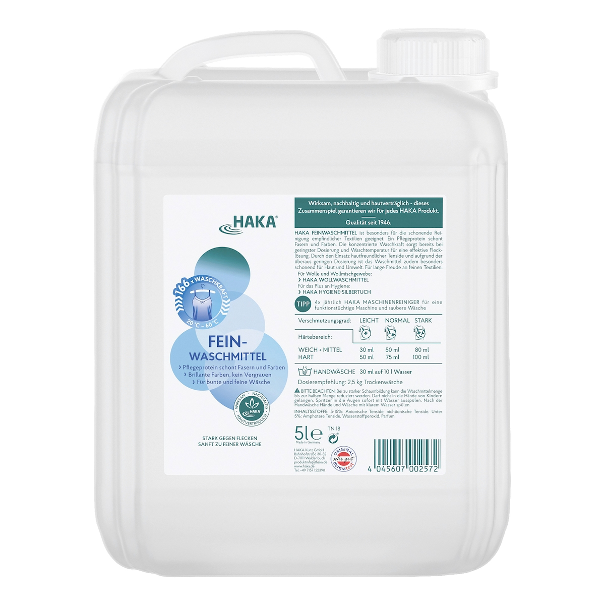 HAKA Feinwaschmittel 5l Flüssigwaschmittel Waschmittel Blusen Hemden Seide Image