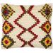 Opotiki 22" Square Pillow Moroccan Plush Wool Brown/Cream/Deep Teal/Light Beige/Orange/Red/Dark Red/Teal Throw Pillow - Hauteloom