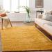 Ladue 6'7" x 9' Modern Moroccan Farmhouse Metallic Gold/Dark Brown/Off White/Caramel/Walnut/Mustard Area Rug - Hauteloom