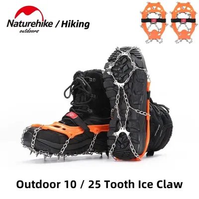Natureifa-Couvre-chaussures coordonnants en acier inoxydable crampons de neige équipement de plein