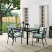 Crosley Kaplan 5-piece Oil-rubbed Bronze Green Cushions Outdoor Dining Set - 122"W x 99"D x 37"H