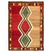 ECARPETGALLERY Hand-knotted Kashkuli Gabbeh Red Wool Rug - 3'5 x 4'11