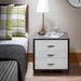 Night Stand 3-Drawers Storage Cabinet