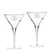 Kean University Cougars 10oz. 2-Piece Luigi Bormioli Titanium Martini Glass Set