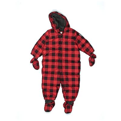 Baby Gap One Piece Snowsuit: Red Checkered/Gingham Sporting & Activewear - Size 12-18 Month