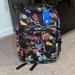 Adidas Bags | Adidas Originals Classic Backpack Bag School Book Bag New Black Floral Womens | Color: Black/Pink | Size: Os