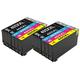 Printing Saver 2x SET & 2x BLACK of compatible ink cartridges for 405XL 405 XL WorkForce Pro WF-3800 WF-3820DWF WF-3825DWF WF-3830DWTF WF-4800 WF-4820DWF WF-4825DWF WF-4830DTWF WF-7310DTW WF-7803