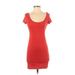 H&M Casual Dress - Mini: Red Solid Dresses - Women's Size X-Small