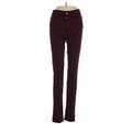 Carmar Jeggings - Mid/Reg Rise Skinny Leg Denim: Burgundy Bottoms - Women's Size 25 - Colored Wash